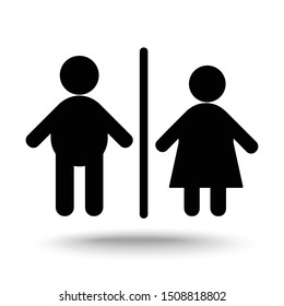 Gender symbol icons,flat icon design,Vector isolated man sex symbol and woman gender sign