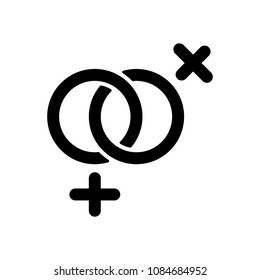 gender symbol. linear symbol. simple lesbian icon