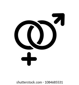 gender symbol. linear symbol. simple men and women icon