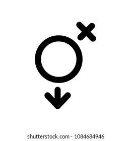 gender symbol. linear symbol. simple transgender icon