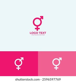 Gender symbol Logo design template