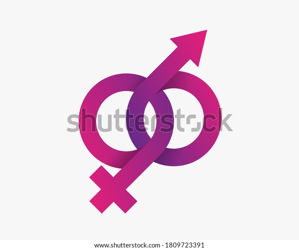 Gender Symbol Logo Inspiration Male Female Stock Vector Royalty Free 1809723391 8032