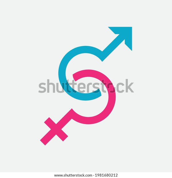 Gender Symbol Logo Sex Equality Males Stock Vector Royalty Free
