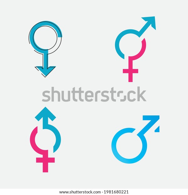 Gender Symbol Logo Sex Equality Males Stock Vector Royalty Free 1981680221 Shutterstock 