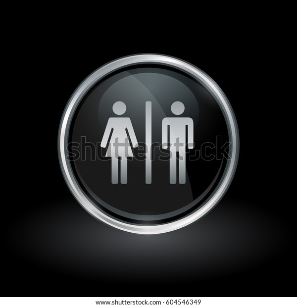 Gender Symbol Male Female Silhouette Icon Stock Vector (Royalty Free ...