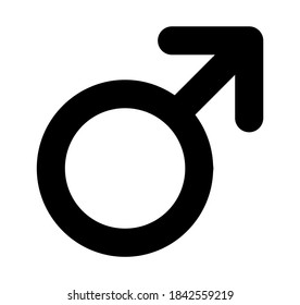 Gender symbol male icon. Man sign vector illustration isolated on white background.