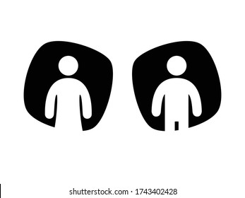 gender symbol, man and woman, the sign of restroom or toilet