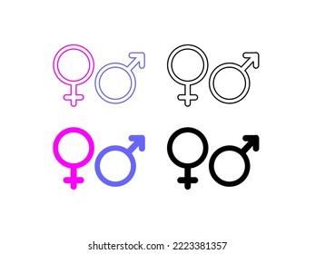 The gender symbol is on a white background. symbol vector