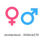 Gender symbol pink and blue icon