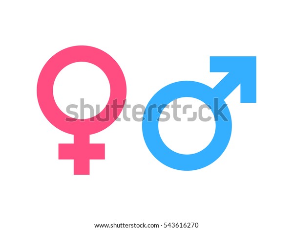Gender Symbol Pink Blue Icon Stock Vector Royalty Free 543616270