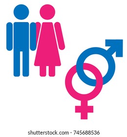 Sign Woman Gender Male Illutrator Stock Illustration 1687205047