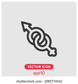 Gender Symbol Vector Icon Illustration For Web And Mobile App.Ui/Ux.Light Backround.