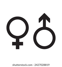 Símbolo de género icono de vector, boda, San Valentín, amor, celebración. Parte de una gran familia de iconos. Perfecto para interfaces web y de aplicaciones,