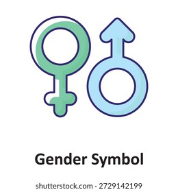 Icono de Vector de símbolo de género que puede modificarse o editarse fácilmente

