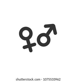 Gender symbols icon. Simple element illustration. Gender symbols symbol design from Pregnancy collection set. Can be used in web and mobile on white background