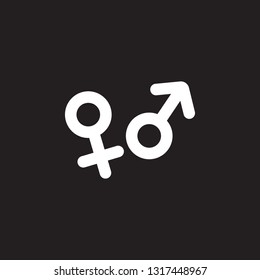 Gender symbols icon. Simple element illustration. Gender symbols symbol design from Pregnancy collection set. Can be used in web and mobile