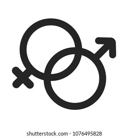 Gender symbols icon vector