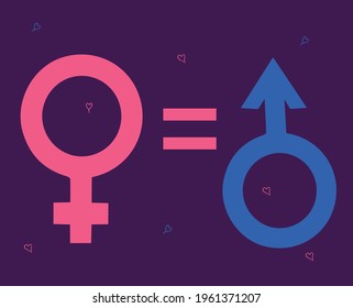 Gender Symbols Male Female Compatibility Icon Stock Vector (Royalty ...