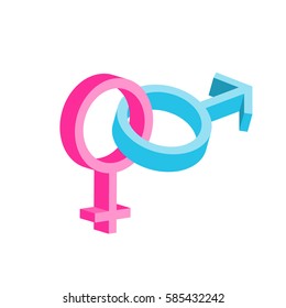 Gender symbols. Vector