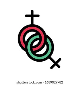 Vektorillustration-Flachfarbsymbol 