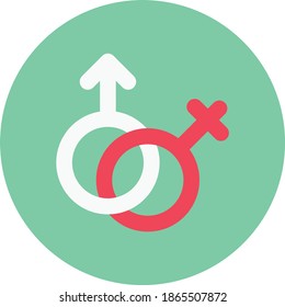 icono de color plano vector de género