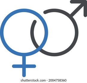 icono de color de glifo vector de género