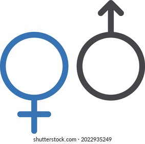 icono de color de glifo vector de género