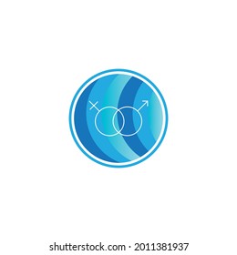 Gender vector icon illustration logo design.