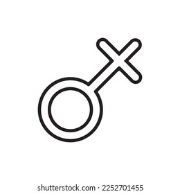 Gender vector icon. Gender sign of men and women. Male and female flat sign design. EPS 10 flat symbol pictogram