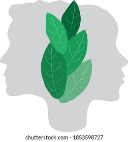 Gender vector illutration. Ecology. Save nature. Nature care. Can use as emblem, symbol.