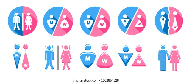 gender vector set graphic clipart 