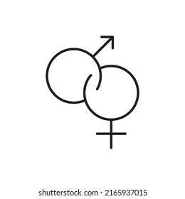 Vector de género para presentación de iconos de símbolos de sitio web