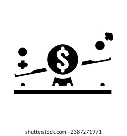 gender wage gap feminism woman glyph icon vector. gender wage gap feminism woman sign. isolated symbol illustration