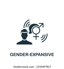 Gender-Expansive icon. Monochrome simple Lgbt icon for templates, web design and infographics