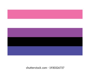 Genderfluid or gender fluid flag banner flat vector icon for apps and print