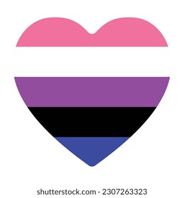 Genderfluid-Stolperflagge. LGBT-Stolperflagge