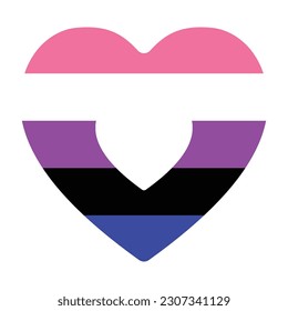 Bandera del orgullo del fluido de género. Bandera del orgullo LGBT