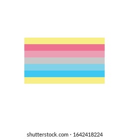 genderflux flag flat icon, vector illustration