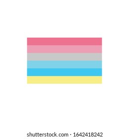 genderflux flag flat icon, vector illustration