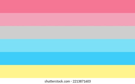 Genderflux flag pride vector illustration. LGBTQ+. Genderflux is a gender identity that varies in intensity over time, belongs to multigender people. Can also identify as non-binary and or transgender