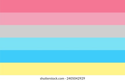 Genderflux Pride Flag. Genderflux flag vector illustration.