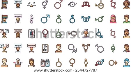 Genderidentity icons High-Quality Vector Icons Collection with Editable Stroke. Ideal for Professional and Creative Projects.