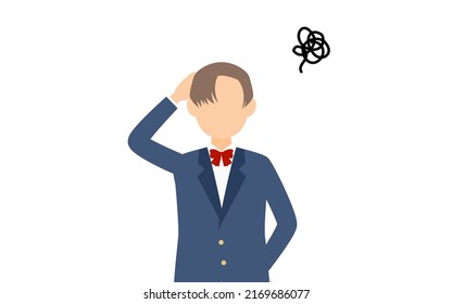 Genderless, blazer uniform, Worry with your head