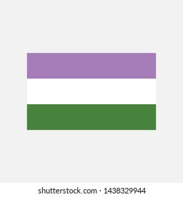 Genderqueer flag symbol vector icon. LGBT symbol Isolated on white background