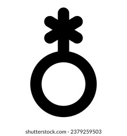 Genderqueer Menschen Symbol. Genderqueer Vektorsymbol. Symbol, Zeichengrafik. Vektorgrafik