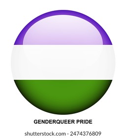 GENDERQUEER PRIDE flag button on white background