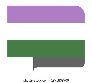 Genderqueer-Stolperflagge, Vektorgrafik
