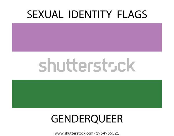 Genderqueer Symbols Sexual Identity Flag Lgbtq เวกเตอร์สต็อก ปลอดค่าลิขสิทธิ์ 1954955521 