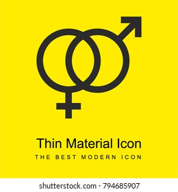 Genders bright yellow material minimal icon or logo design