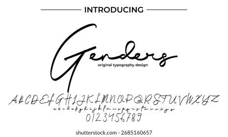 Genders - Elegant Script Font for Smooth Handwritten Design and Craeative Typography